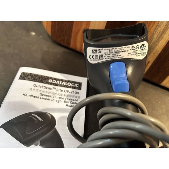Datalogic QuickScan Lite, QW2100, 1D linear imager Green Spot , QW2120-BK w/ USB - Picture 4 of 4
